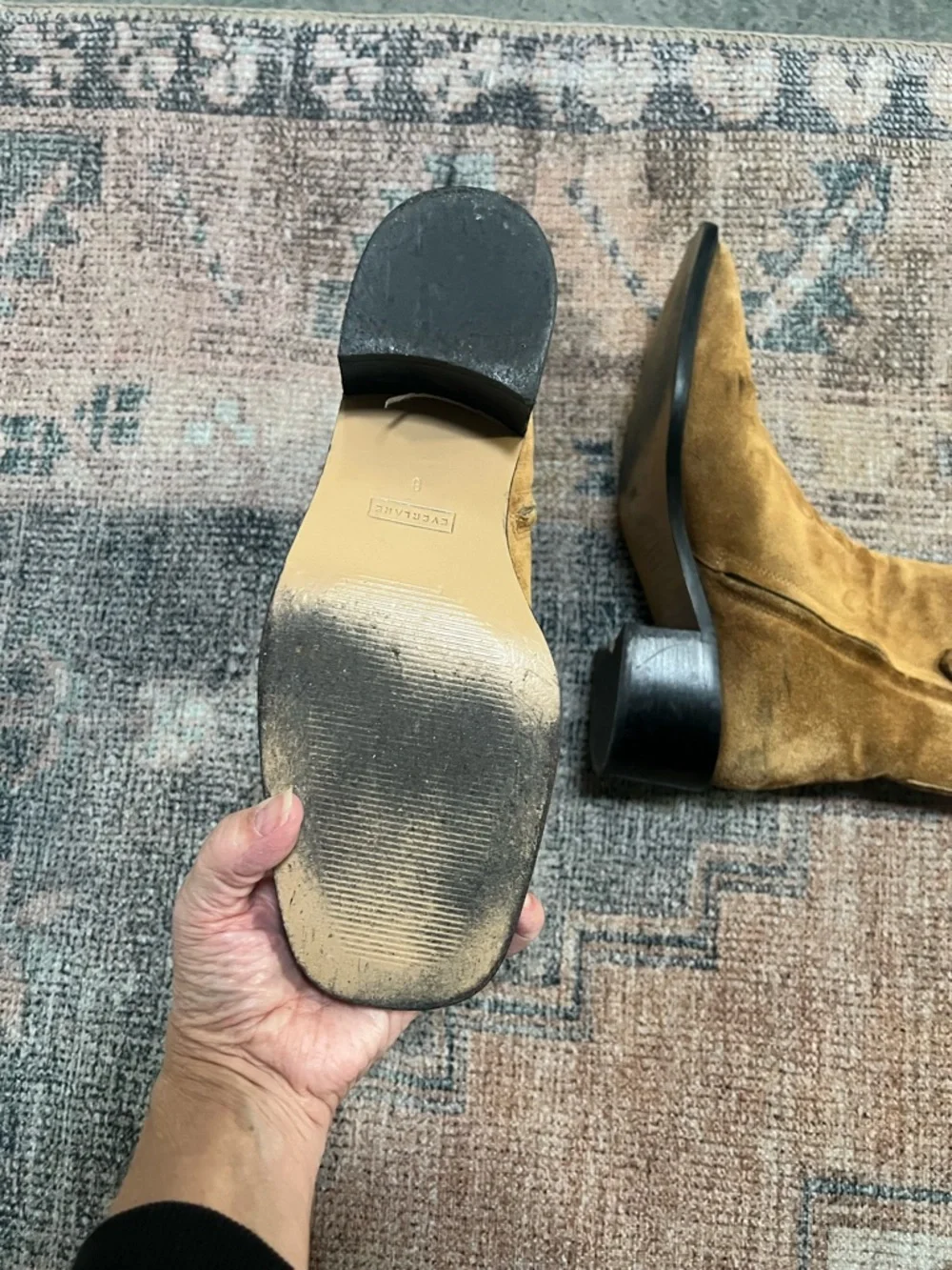 Everlane Suede Ankle Boots in Brown size 8 - Picture 9 of 9
